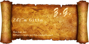 Zám Gitta névjegykártya